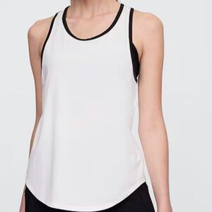 Gap GapFit Brushed Jersey Tank Top Off White Medium New NWT